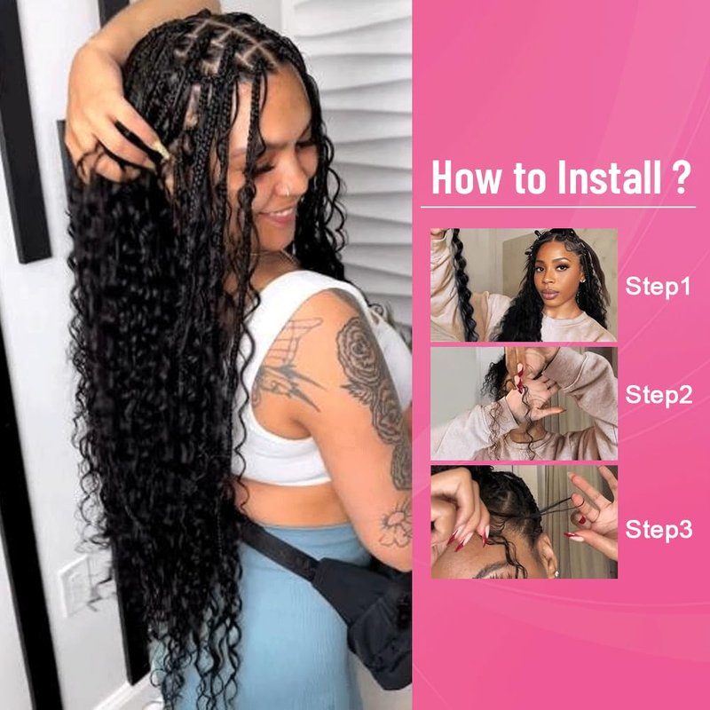 100 Percent Human Braiding Hair for Boho Braids Curly Deep Wave Bulk Human Hair for Micro Braiding Hair Bohemian Boho Knotless Braids 2 Bundles 100g Wet and Wavy 100% Human Hair Extensions No Weft