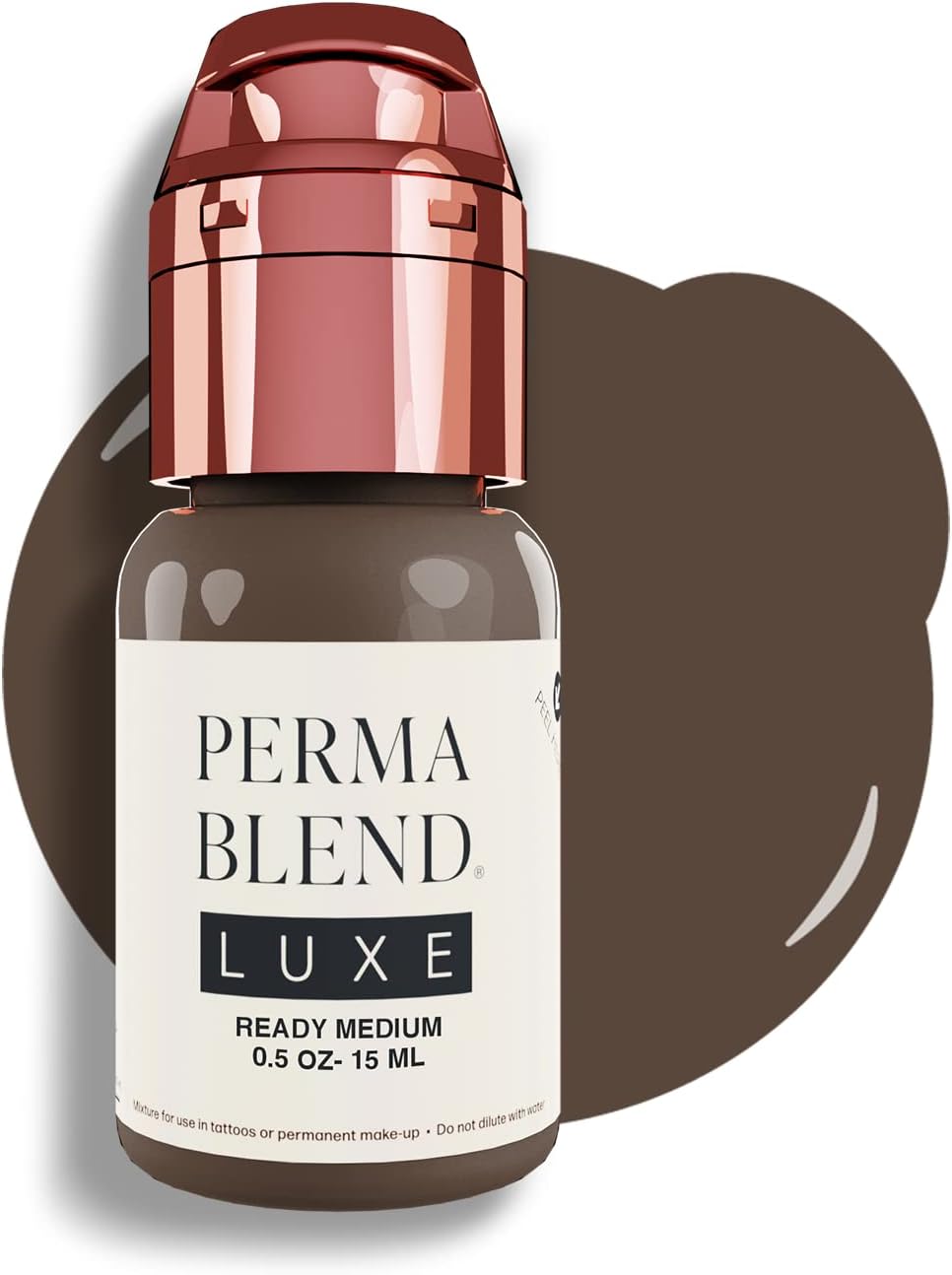 Perma Blend Luxe Microblading Ink - Enhance Lip Color & Permanent Eyeliner - Medium Brown Vegan Tattoo Ink | 0.5 oz