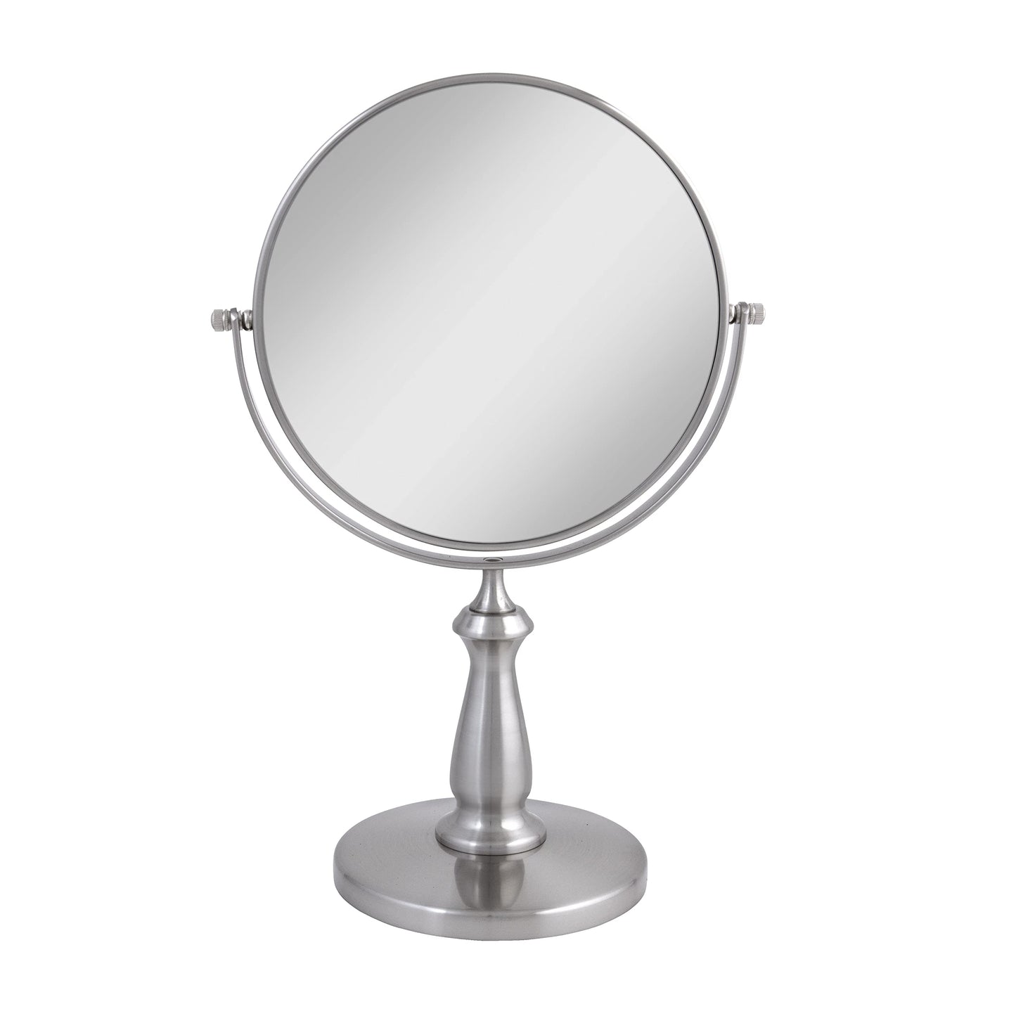 Zadro 9" W x 13" H Round Non-Lighted Makeup Mirror 8X 1X Magnifying Makeup Mirrors Rotating Head Makeup Mirror for Desk