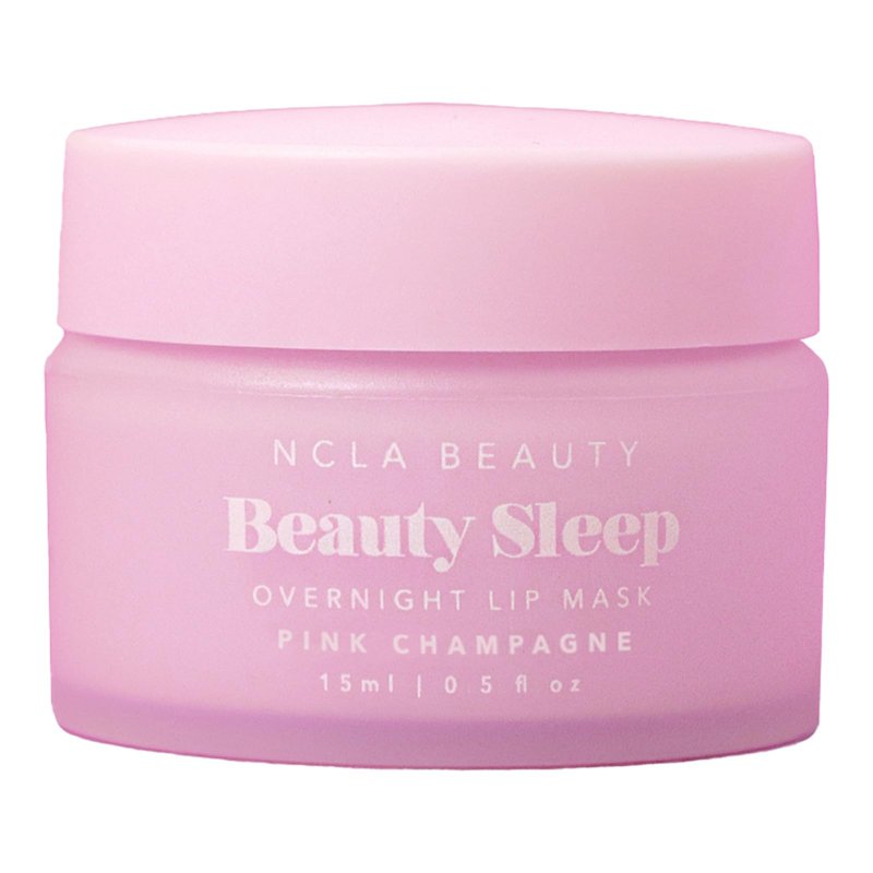 NCLA Beauty Sleep Overnight Lip Mask - Lip Mask for Women - Nourishes and Hydrates with Castor Seed Oil and Shea Butter - Pink Champagne - 0.5 oz