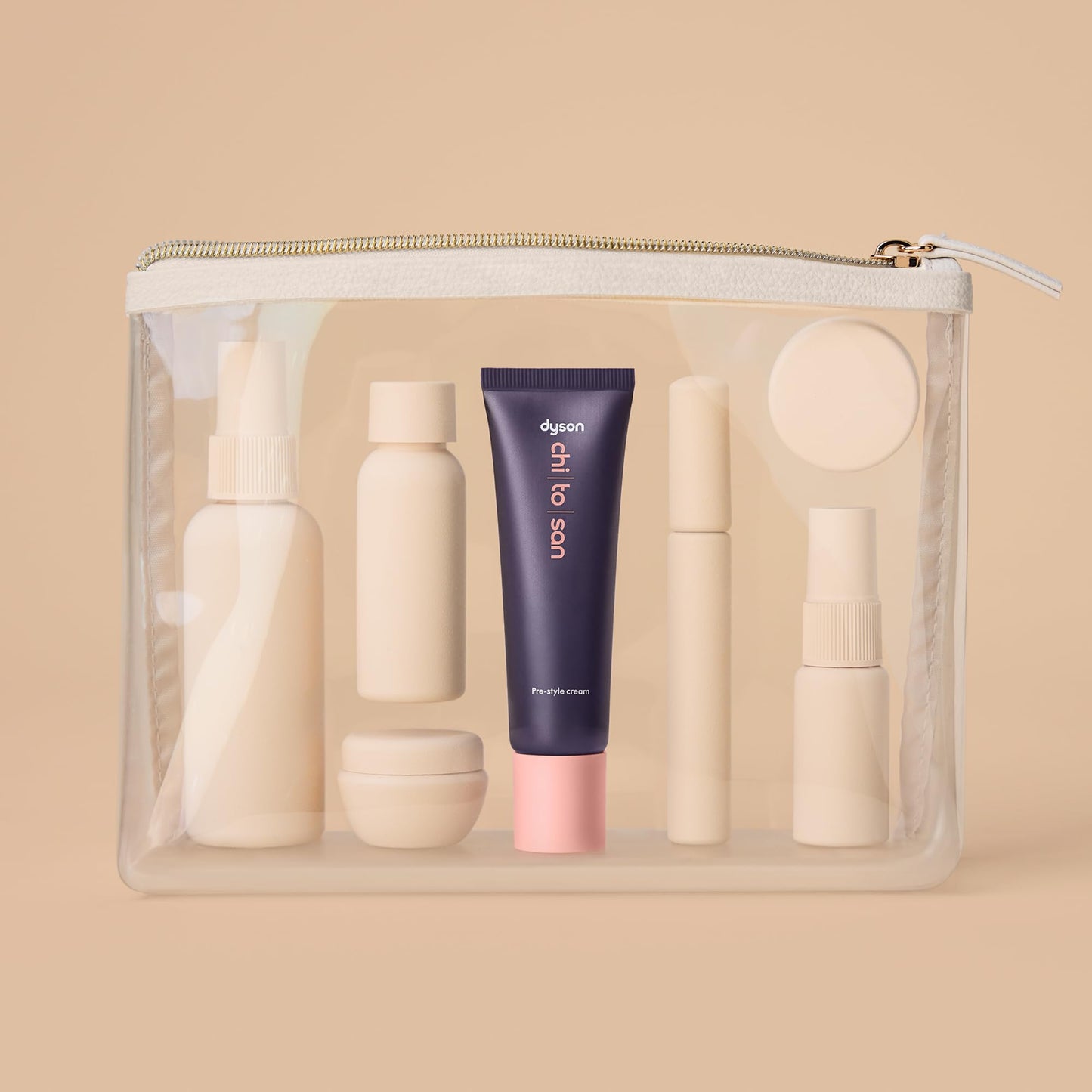Dyson Chitosan™ Pre-style cream travel mini, Straight to wavy, Light conditioning, 30mL