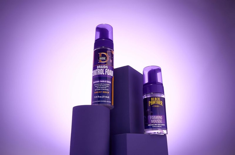 Edge Control & Braid Foam - Flexible Strong Hold for Natural & Relaxed Hair | 2 PC Pack