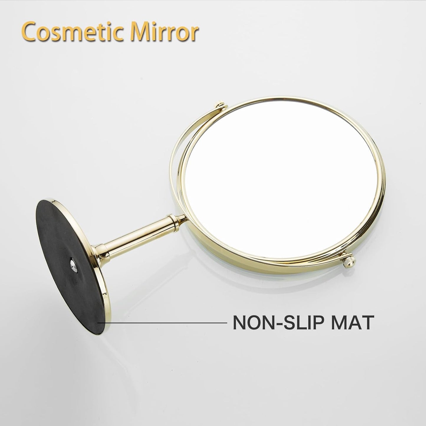 Airemoon 10x Magnifying Makeup Mirror - 360-Degree Rotating Design | 8-Inch Gold Frame, 13" x 9" Size