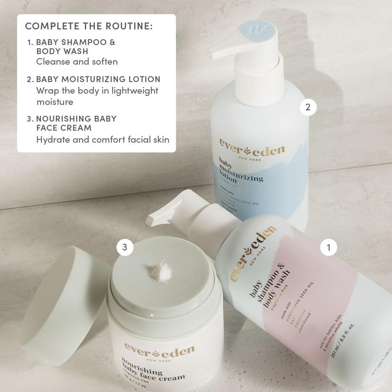 Nourishing Baby Face Cream - Non-Toxic & Fragrance-Free | 1.7 oz Rich Moisturizer with Clean Ingredients