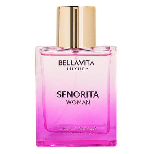 Bellavita Luxury Senorita Eau de Parfum | 100 ml (3.4 fl.oz.) | Perfume for Women | Fresh Floral, Yuzu, Peony, and Musk Notes | Long Lasting Women's Fragrance | Mother's day Fragrance