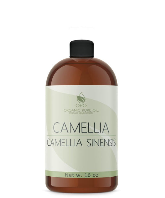 OPO Japanese Camellia Seed Oil - 16 oz Cold Pressed, Unrefined, Extra Virgin, Perfect for Body, Skin, Hair, Face, Nails