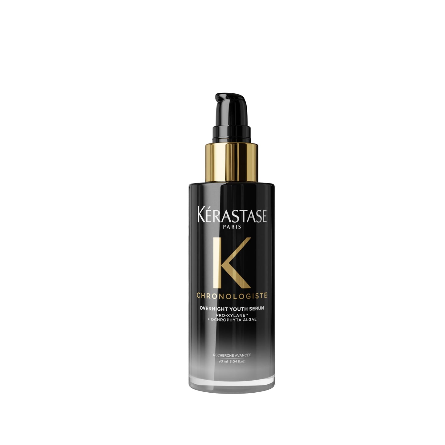 KÉRASTASE Chronologiste Overnight Travel Size Youth Serum - Age-Corrective Leave-In Serum for Hair Weakened by Signs of Aging, Anti-Frizz, Infused with Pro-Xylane™ & Ochrophyta Algae, 1.01 Fl Oz