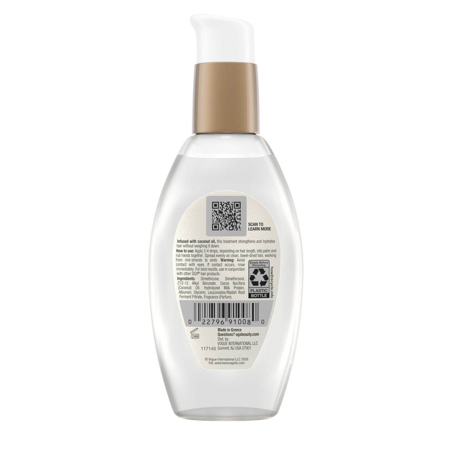 OGX Nourishing + Coconut Milk Anti-Breakage Serum, 4 Fl Oz