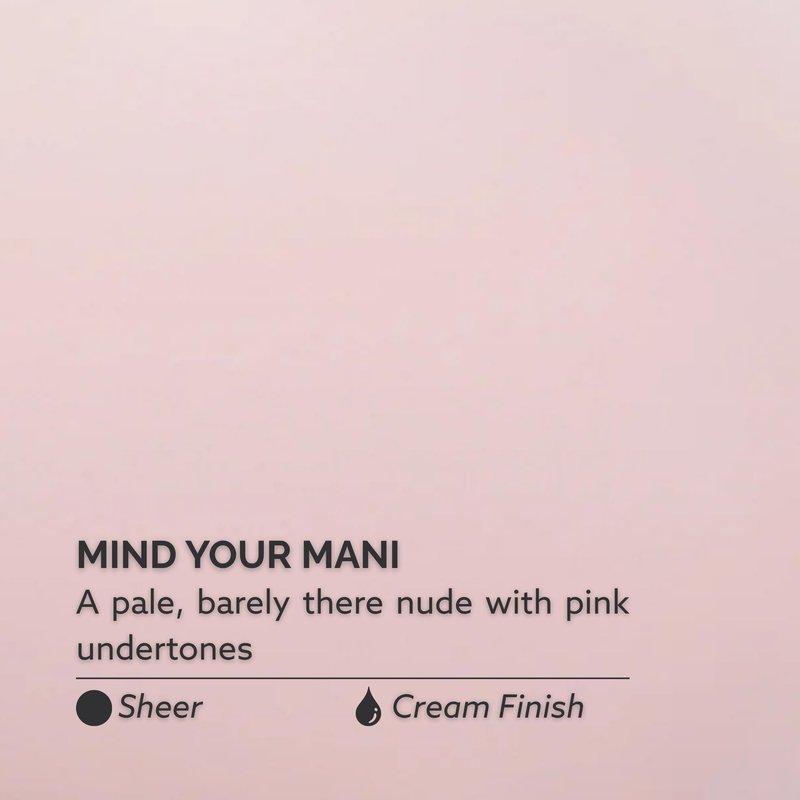 Dazzle Dry Nail Lacquer (Step 3) - Mind Your Mani - A pale, barely there nude with pink undertones. Sheer cream. (0.5 fl oz)