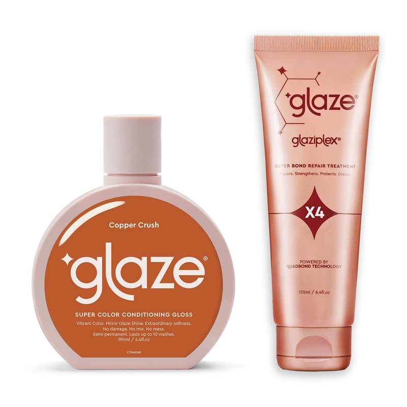 Glaze Copper Crush Conditioning Gloss - 4-in-1 Deep Conditioning Hair Mask & Repair Treatment | 6.4 Fl. Oz.