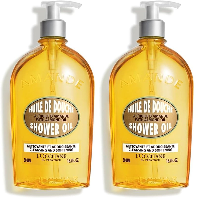 L'OCCITANE Cleansing & Softening Almond Shower Oil. 16.90 fl oz,(Pack of 2)