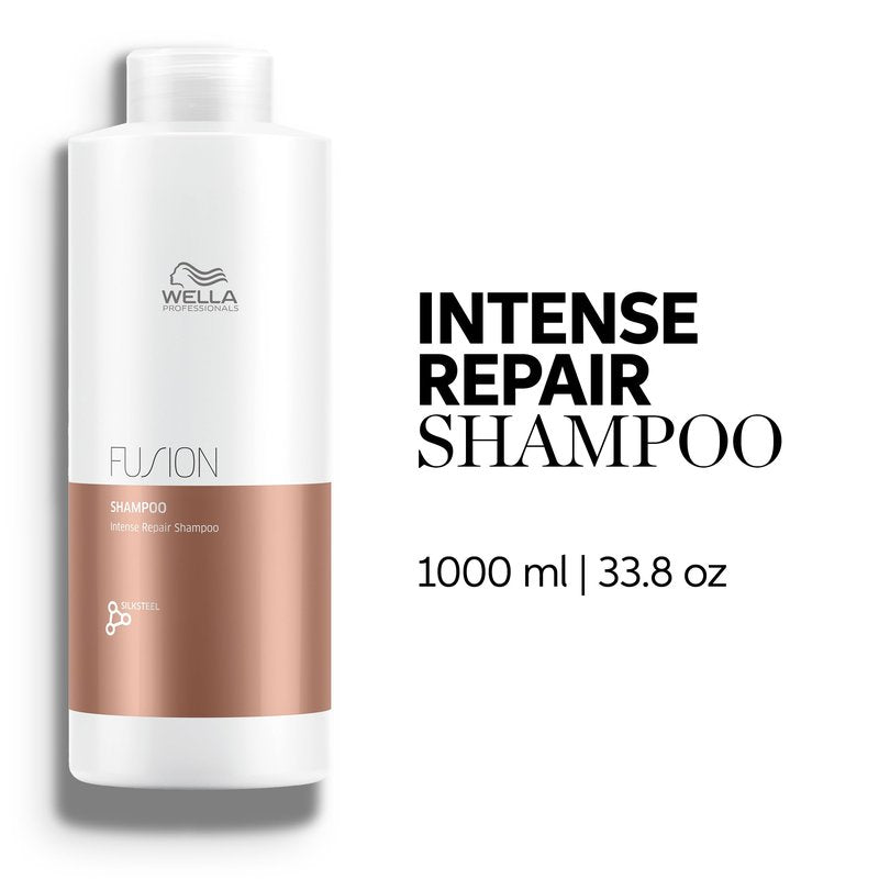 Wella Professionals Fusion Intense Repair Shampoo + Conditioner Set, For Damaged Hair, Hair Repair, Anti Breakage