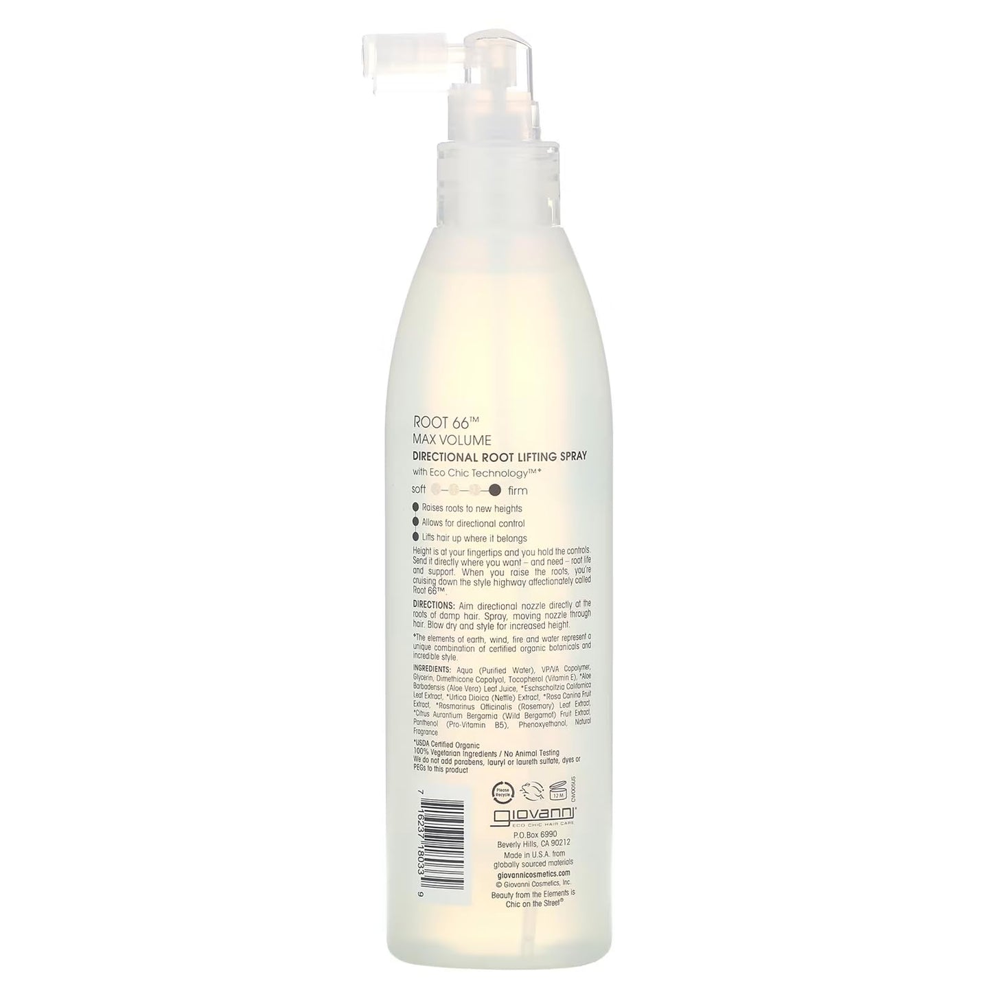GIOVANNI Root 66 Max Volume Directional Hair Root Lifting Spray - Lifting Spray for Thin & Fine Hair, Lifts Hair to New Heights, Root Lifter & Hair Volumizer, No Parabens, Color Safe - 8.5 oz (3 Pack)