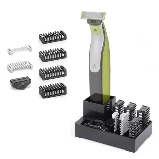 Guide Guards with Stand—1/2/3/5mm, Skin & Body Combs Replacement Fit for O Blade QP2724, QP2834, QP25XX, QP26XX, QP65XX, QP66XX Pro Series, Premium Guards with a Reliable Base (6PC+Stand)