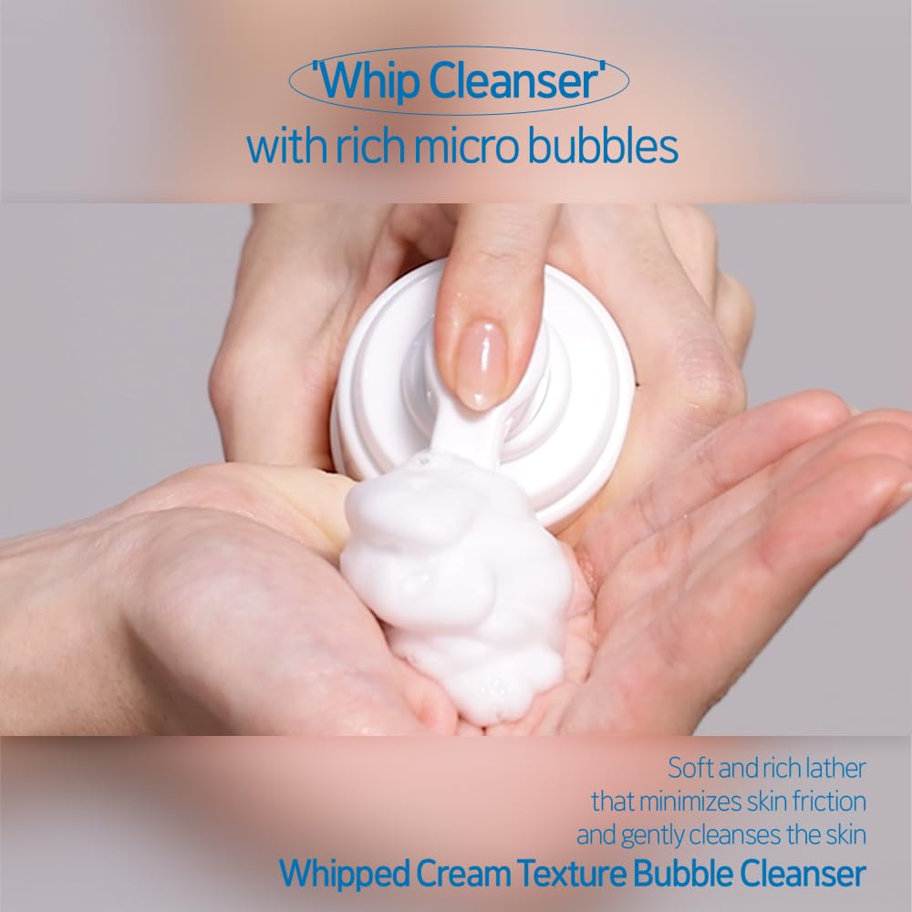 Etude SoonJung pH 6.5 Whip Cleanser - Gentle Micro Foaming Face Wash for Sensitive Skin | 8.45 Fl Oz