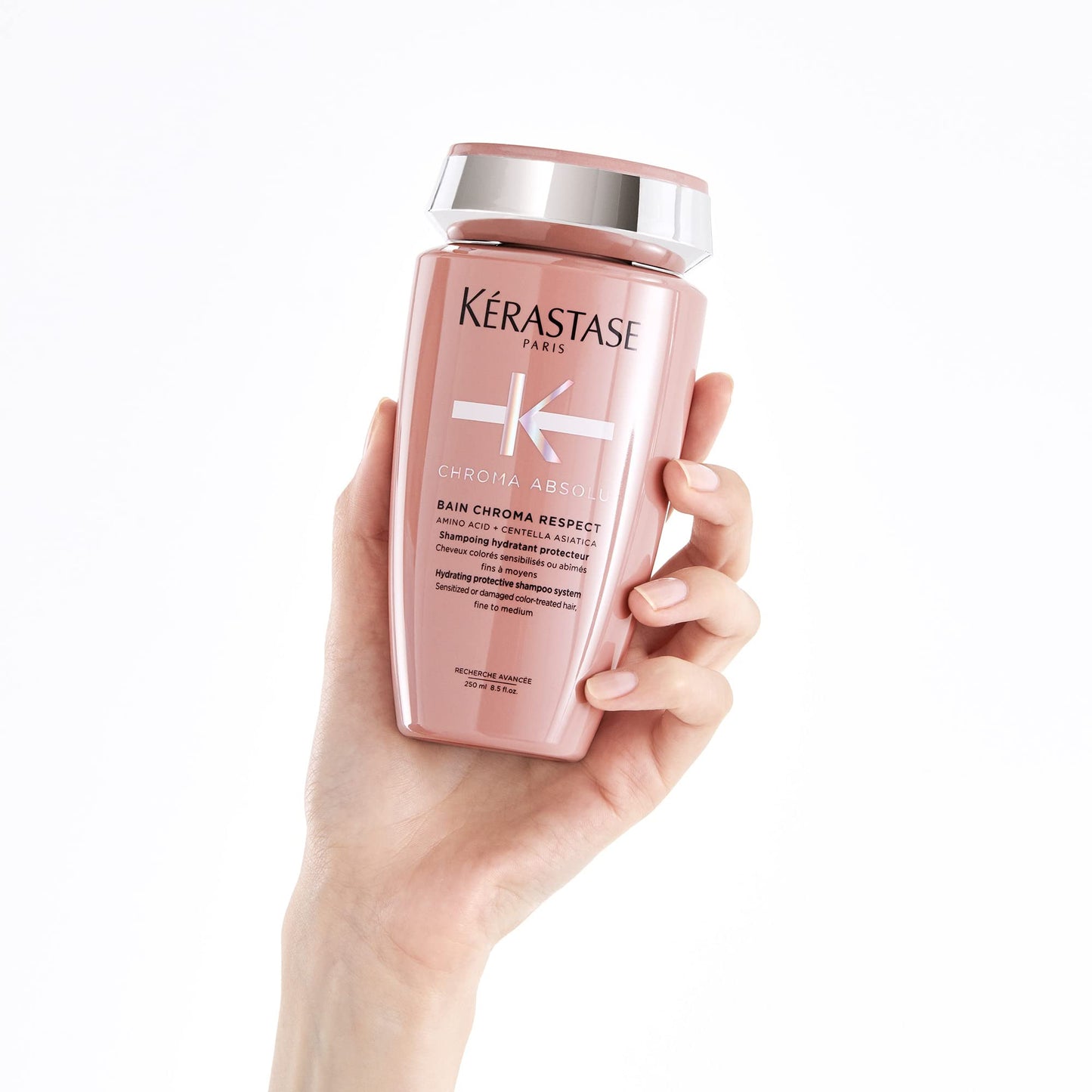 Kerastase Chroma Absolute Chroma Respect Shampoo For Sensitized or Damaged Color-Treated Hair - Protects and Hydrates Fine To Medium Hair with Glycerin and Hyaluronic Acid, 8.5 Fl Oz
