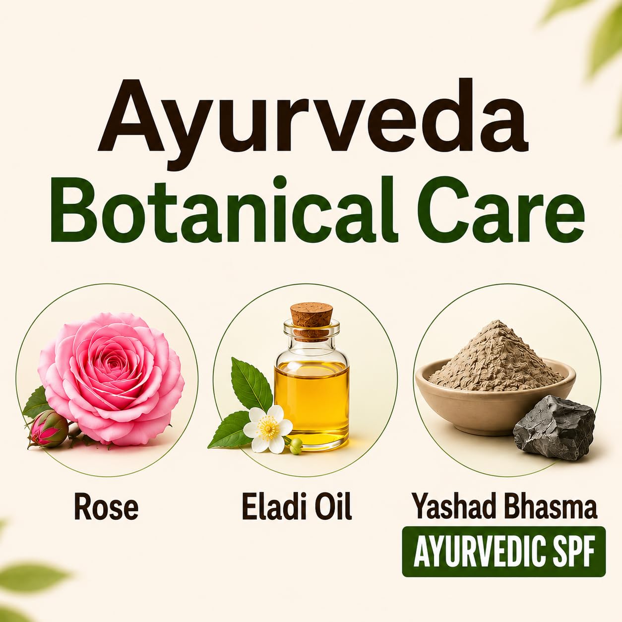Ayurvedic SPF 30 Face Moisturizer – Rose Eladi Daily Hydrating Cream, Lightweight Non-Greasy Sun Protection for Men & Women, 1.76 Oz – Botanic Rain (Pack of 1)