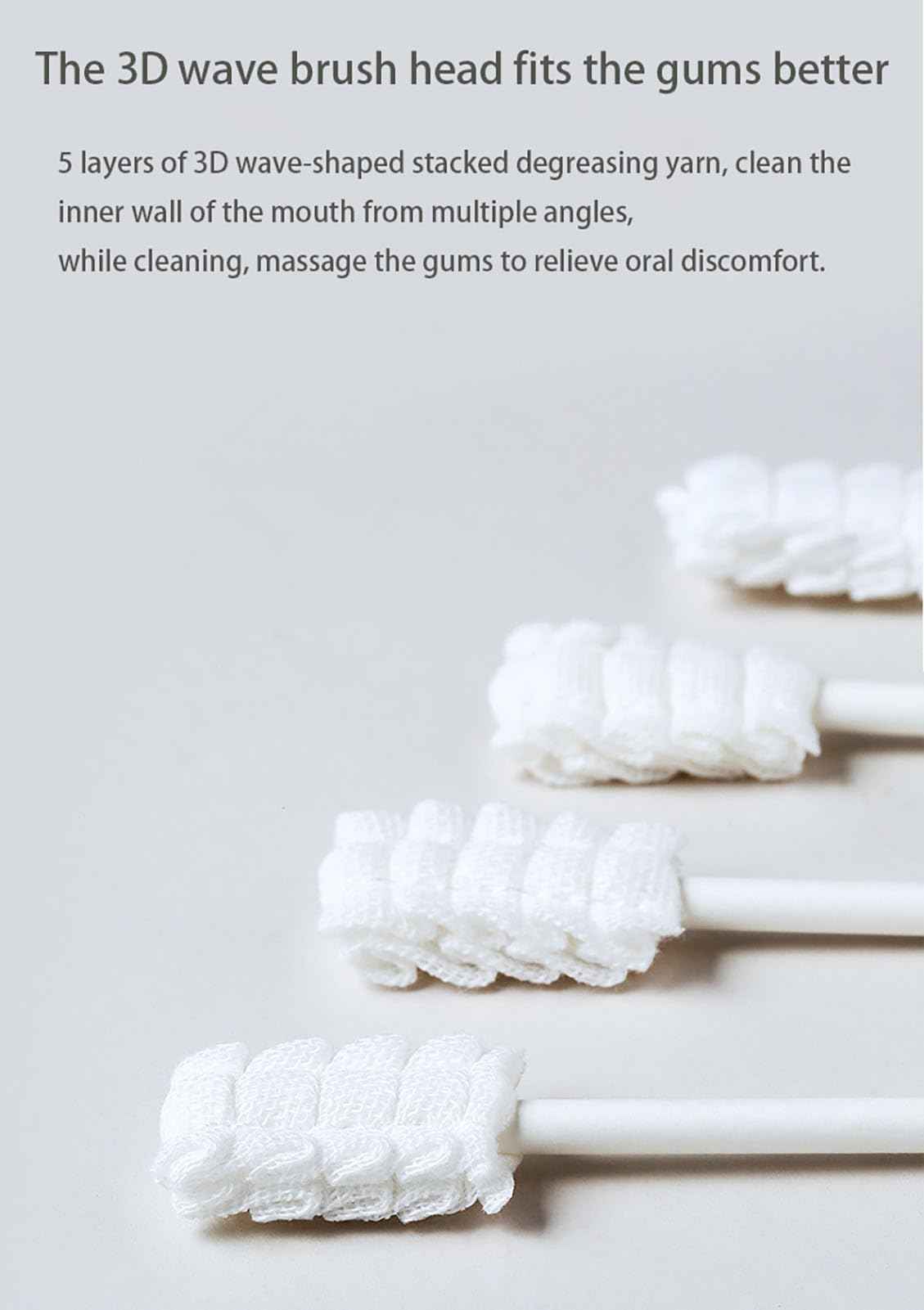 YUDNLIB 96PCS Baby Tongue Cleaner, Disposable Baby Toothbrush Soft Gauze Oral Cleaning Stick Infant Mouth Cleaner for 0-36 Months Newborn Dental Care