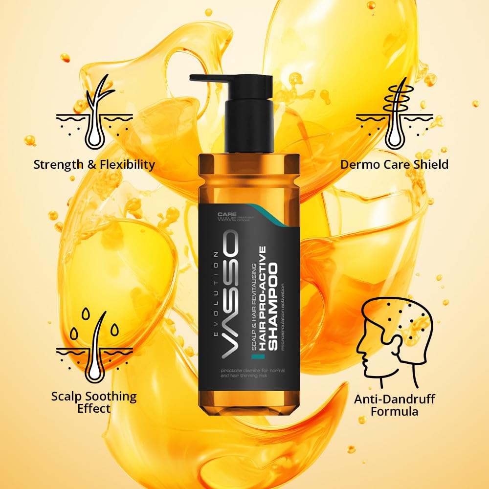 VASSO Hair Shampoo | Anti-Dandruff, Effective Against Dandruff | Dermo 370 ml