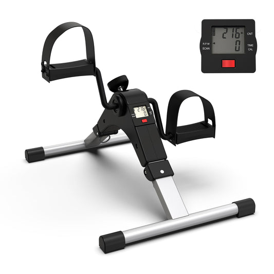 UPREIGN 4-in-1 Mini Exercise Bike, Foldable,for Home Gym, with LCD Display for Arm and Leg Exercises