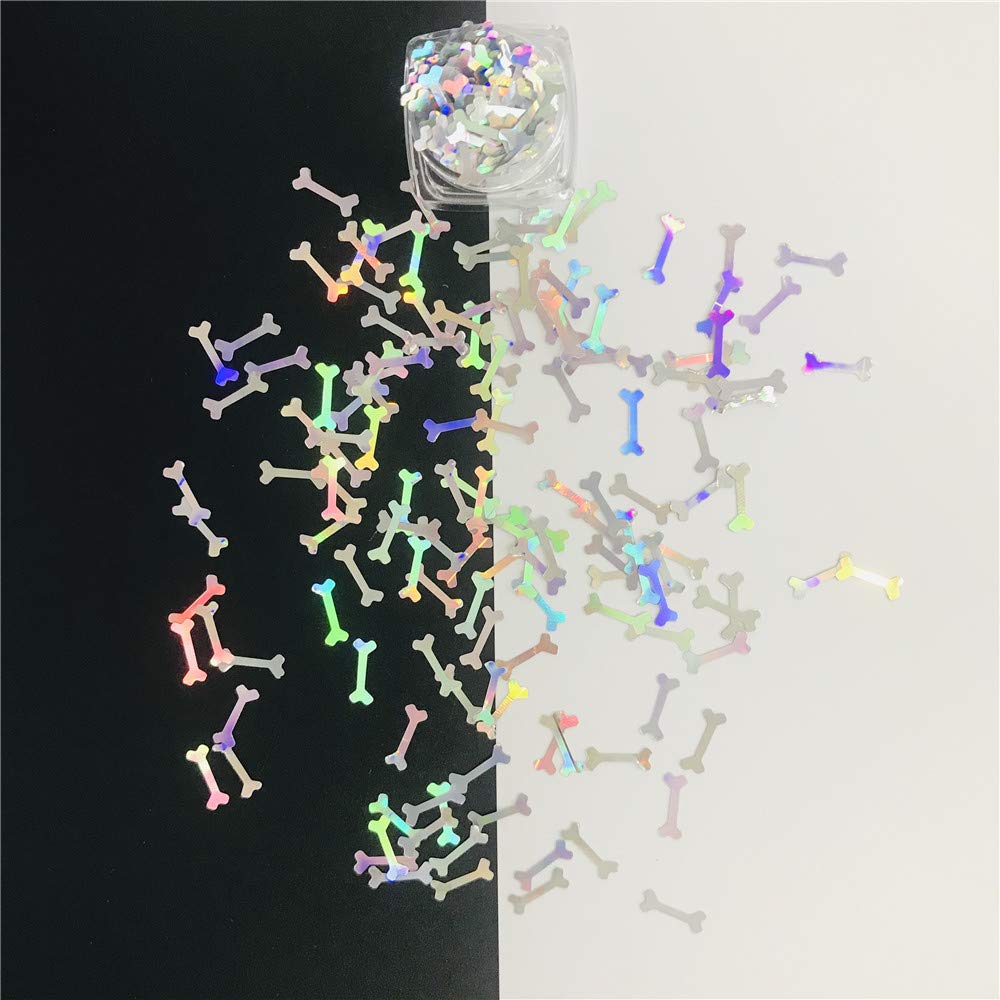 Holographic Glitter - 12mm Silver Big Bones for Festival Makeup | 10 Grams Pack