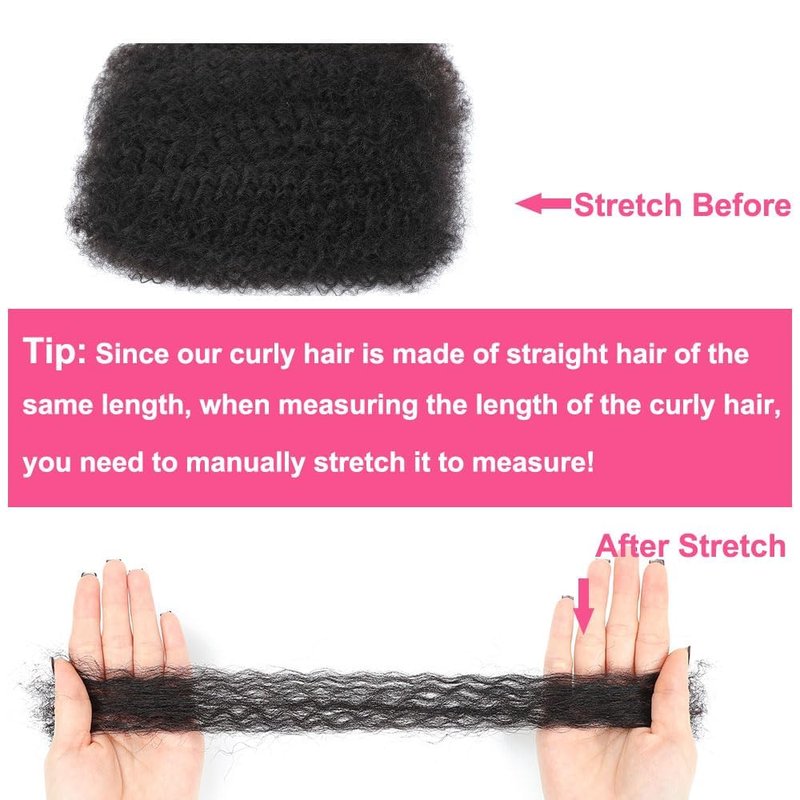 Afro Kinkys Bulk Human Hair -100% Real Human Hair for Mini Twist, Braiding, 16 Inch 50g 4c Kinky Curly Hair Bundles, Loc Extensions & Crochet, Natural Afro Bulk for Dreadlocks