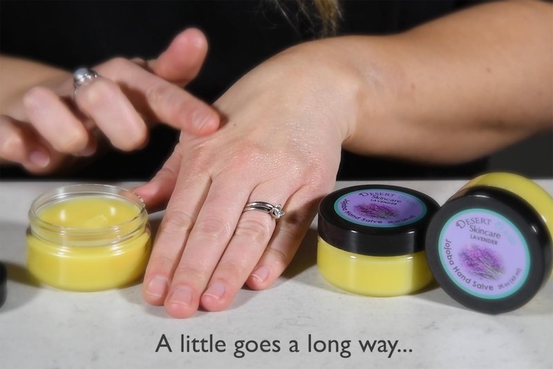 Desert Oasis Skincare | USDA Organic Lavender Hand Salve – Over 50% Jojoba Oil with Beeswax & Avocado Oil – Rich Conditioning Balm for Dry Hands, Feet & Cuticles – 2 oz (60 g)