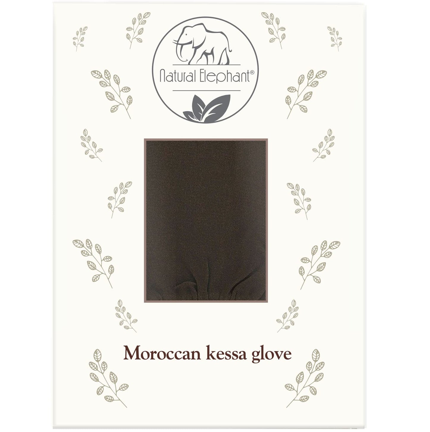 Natural Elephant Premium Kessa Hammam Glove and Moroccan Black Soap with Eucalyptus Essential Oil 200g (7oz) Combo Spa Exfoliation Kit