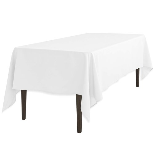LinenTablecloth 60 x 102-Inch Rectangular Polyester Tablecloth White