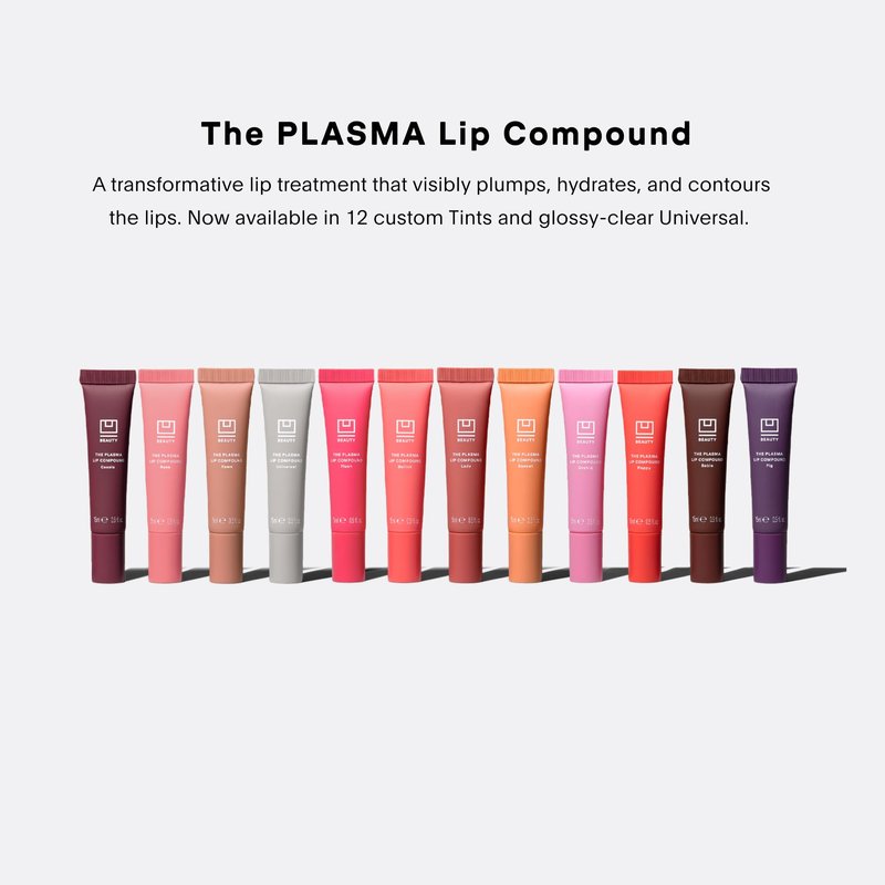 U Beauty The PLASMA Tinted Lip Compound - Anti-Aging & Anti-Wrinkle Lip Gloss, Hyaluronic Acid, Shea Butter & Peptides for Hydration & Plumping, Poppy - 15 mL
