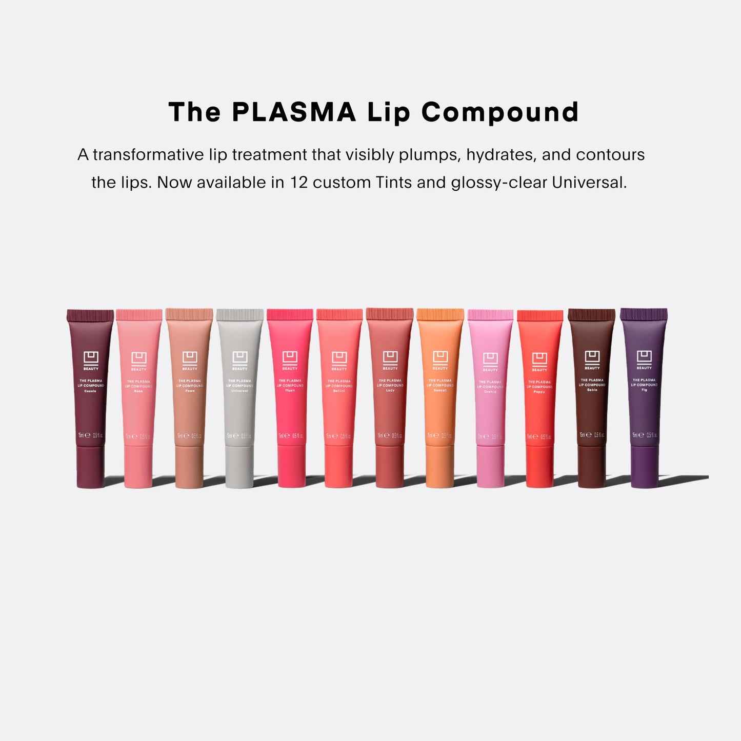 U Beauty The PLASMA Tinted Lip Compound - Anti-Aging & Anti-Wrinkle Lip Gloss, Hyaluronic Acid, Shea Butter & Peptides for Hydration & Plumping, Bellini - 15 mL