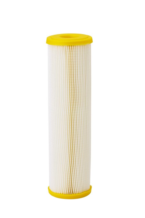 Pentair Pentek ECP50-10 Sediment Water Filter, 10-Inch, Under Sink Pleated Cellulose Polyester Replacement Cartridge, 10" x 2.5", Yellow End-Cap, 50 Micron