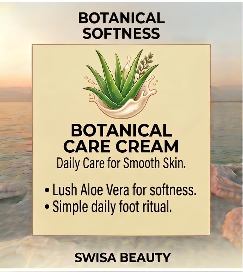 Dead Sea Botanical Foot Care Cream - Rich Eucalyptus & Aloe Vera Moisturizer for Soft Skin | 12 oz
