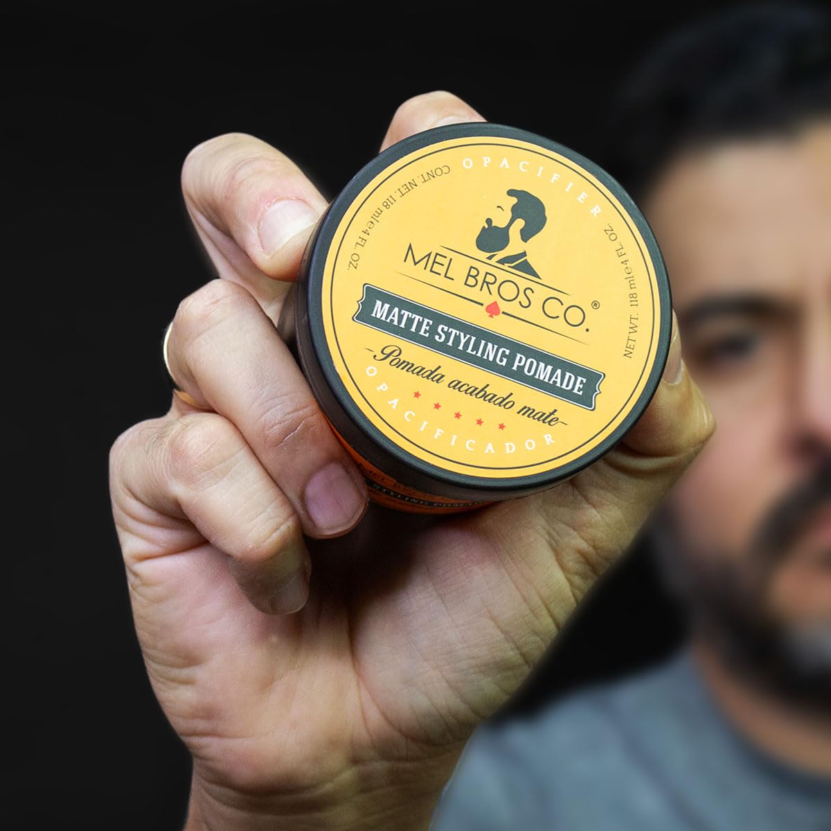 Mel Bros Co Matte Hair Pomade 4oz - Strong Hold Opacifier