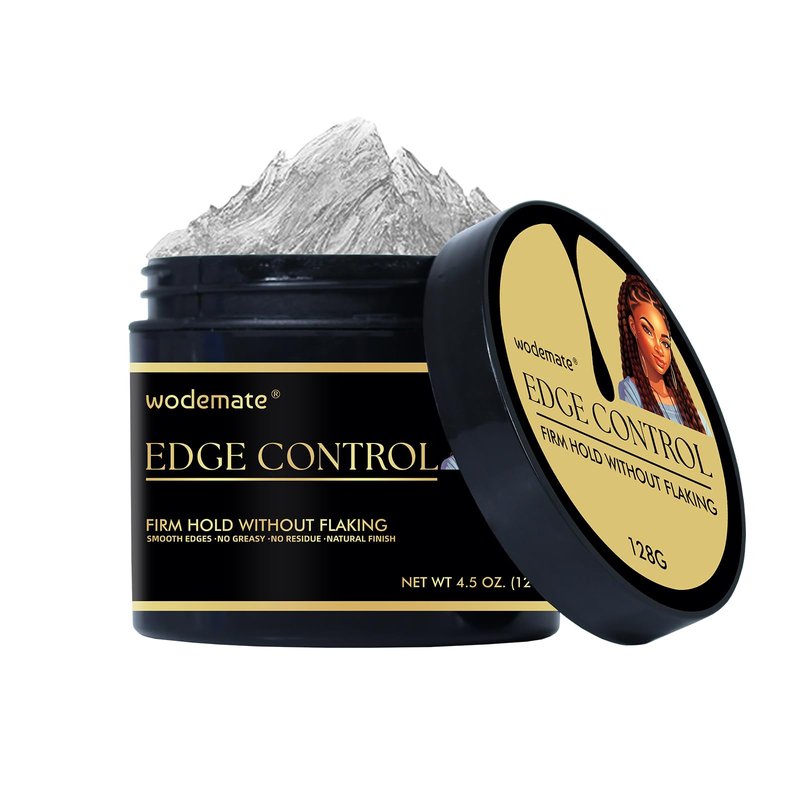wodemate Edge Control Gel – Maximum Firm Hold Edge Control Stying Wax, Edge Smoother 24 Hour Long-Lasting for 4C Black Hair, Non-Greasy, No Flaking, No White Cast, 4.5 Fl Oz