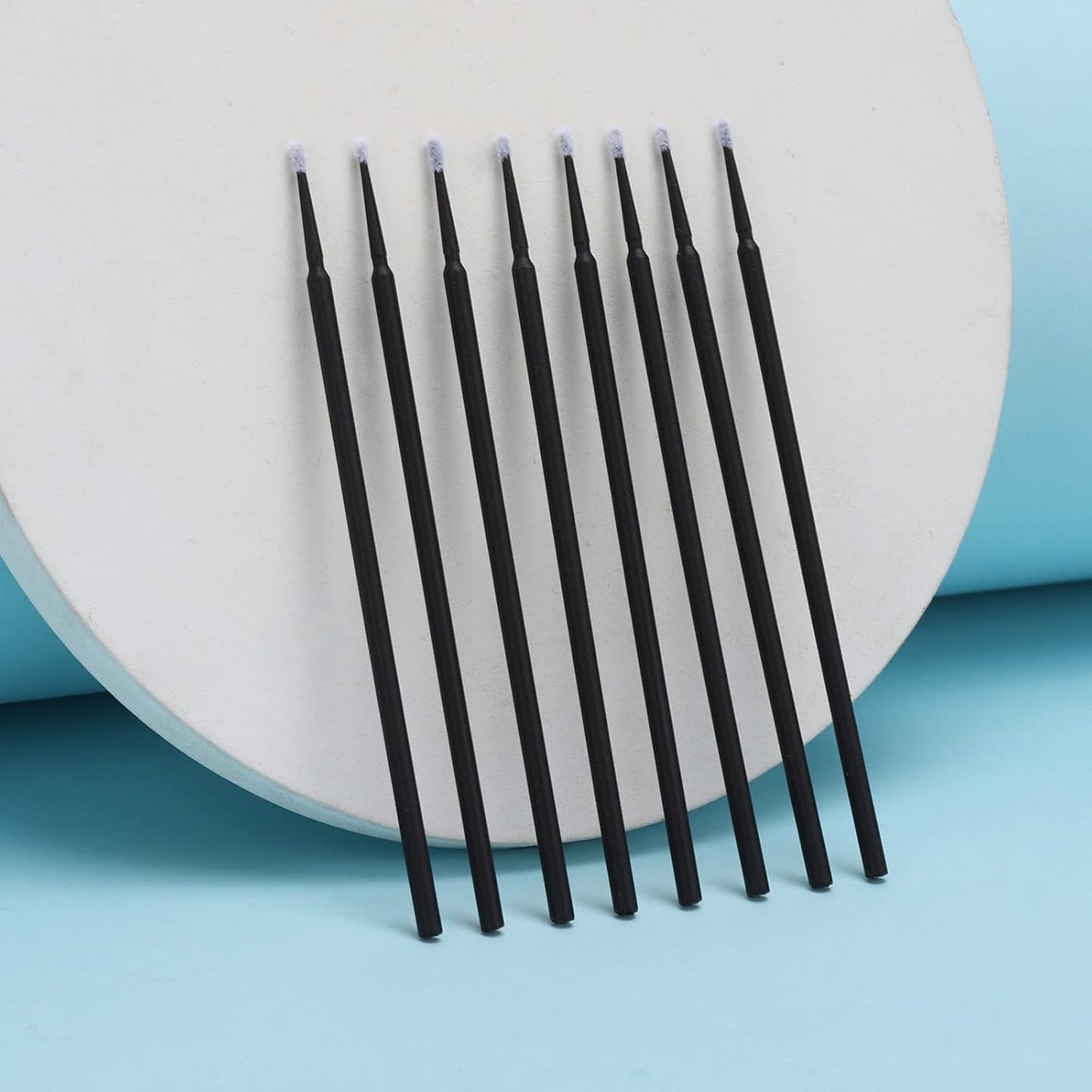 Disposable Micro Applicator Brushes - 500 Pcs Micro Swabs for Eyelash Extensions | Black Mascara Wands