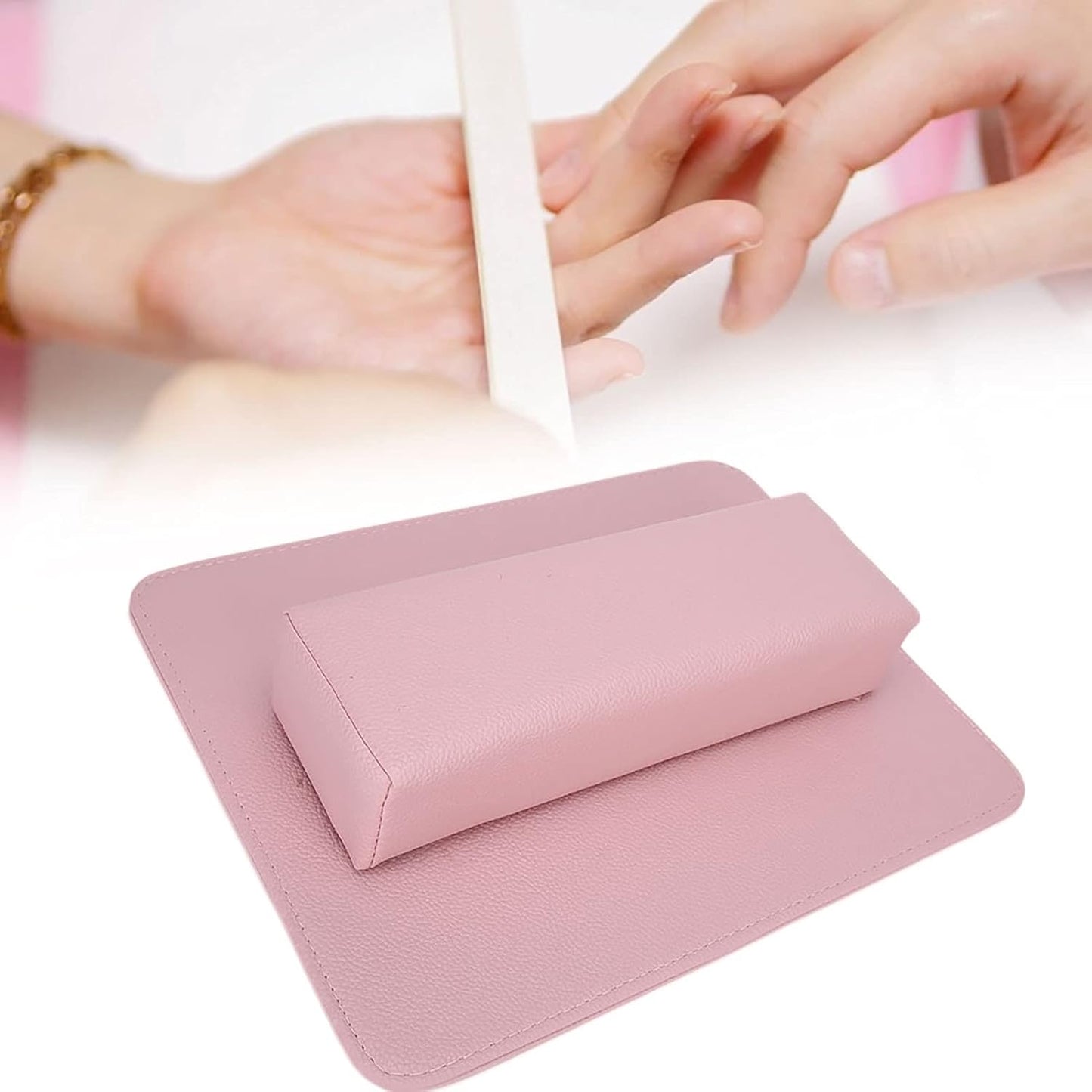 Nail Armrest Cushion for Salon - Soft Beauty Hand Holder Mat | Pink Manicure Tool Set