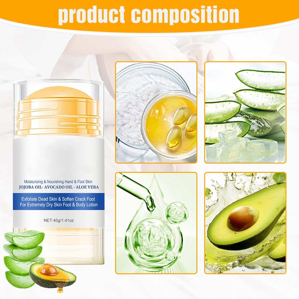 Moisturizing Foot Cream, 2025 New Hydrating and Anti-Cracking Foot Cream,Foot Repair Cream for Cracked Heels, Hands, Knees, Foot Creams to Repairs and Moisturizes Dry and Cracked Feet (2PCS, 1)