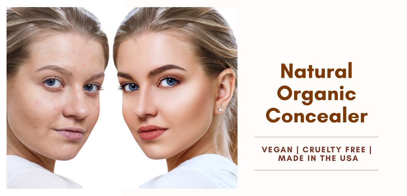 Mom's Secret 100% Natural Concealer, Organic, Vegan, Gluten Free, Cruelty Free, Made in the USA, 0.11 oz. (Bare Naked 12)