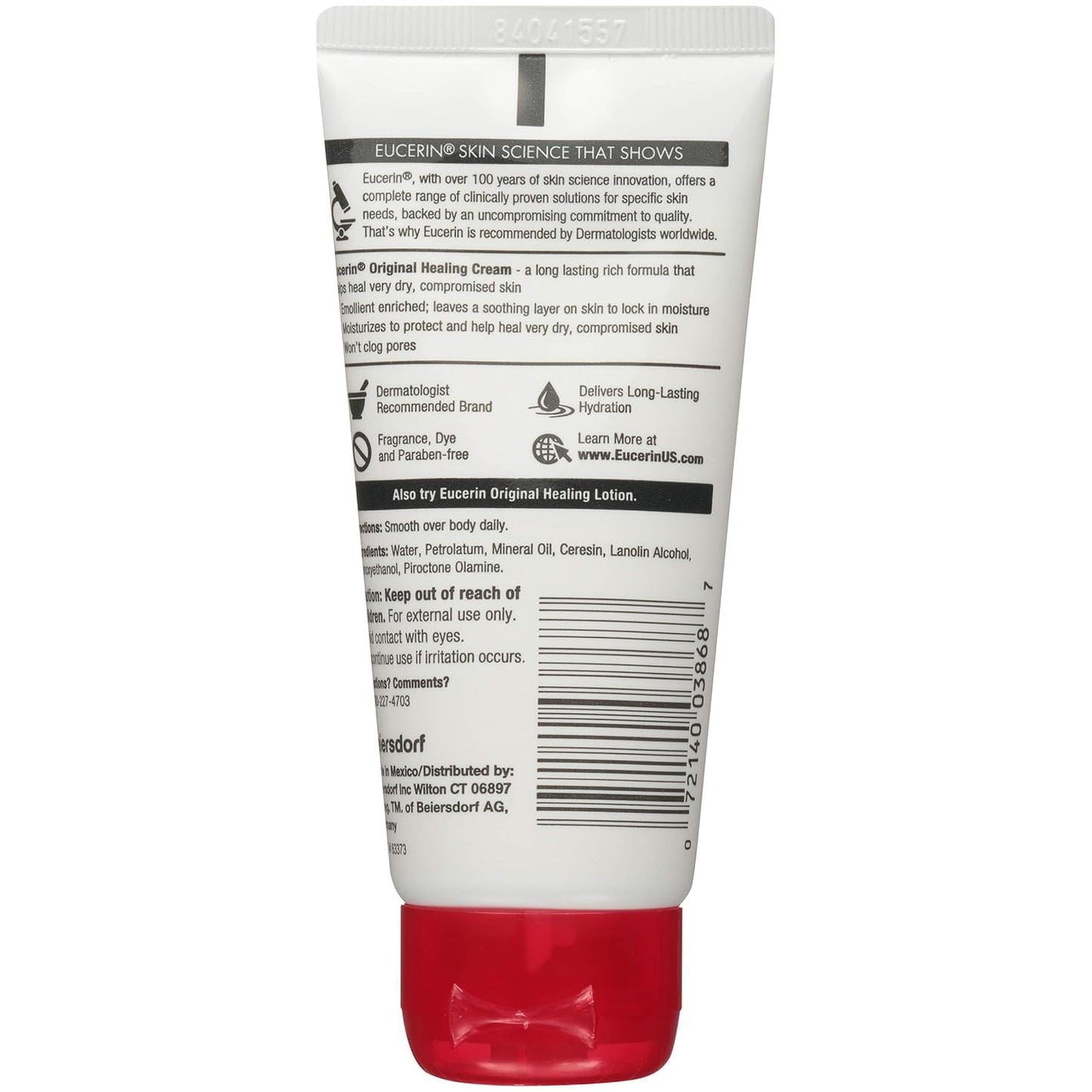 Eucerin Original Healing Rich Creme - Moisturizing Skin Relief | 2 oz (Pack of 3)