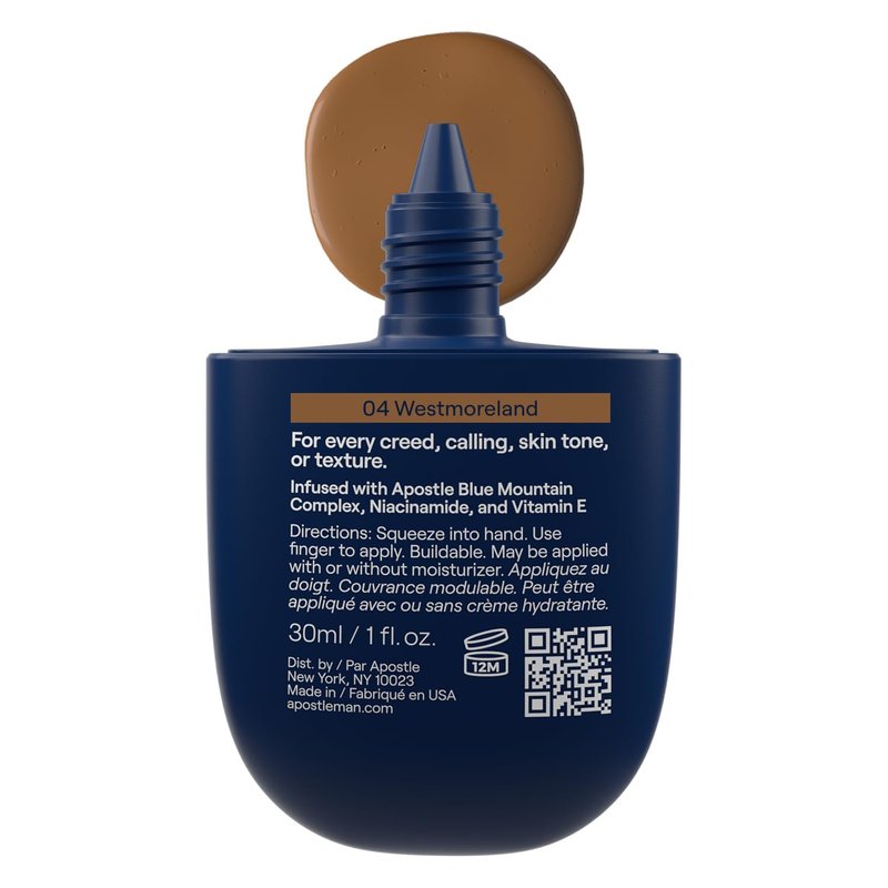 Apostle Tinted Moisturizer for Men - Hydrating Face Cream with Niacinamide & Vitamin E | 1 Fl. Oz.