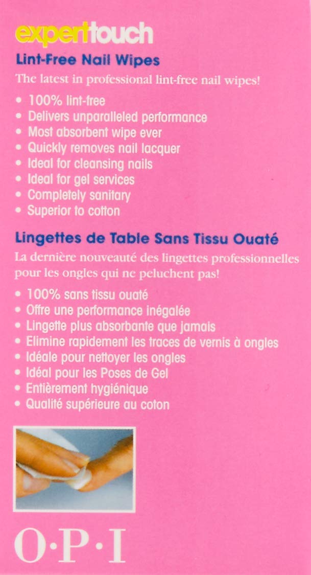 OPI Expert Touch Lint-Free Nail Wipes, 200 Count