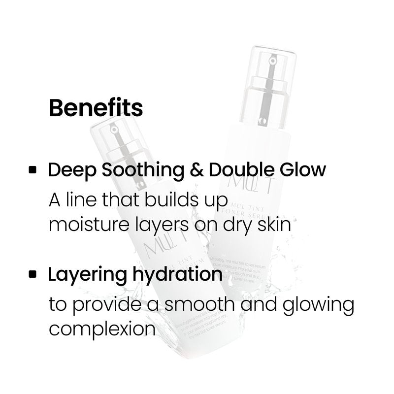 BEAUTYGIANA MUL Tint Toner SERUM, Hydrating Facial serum for Glow Skin, Wrapping Moisture, 2.7 fl.oz.