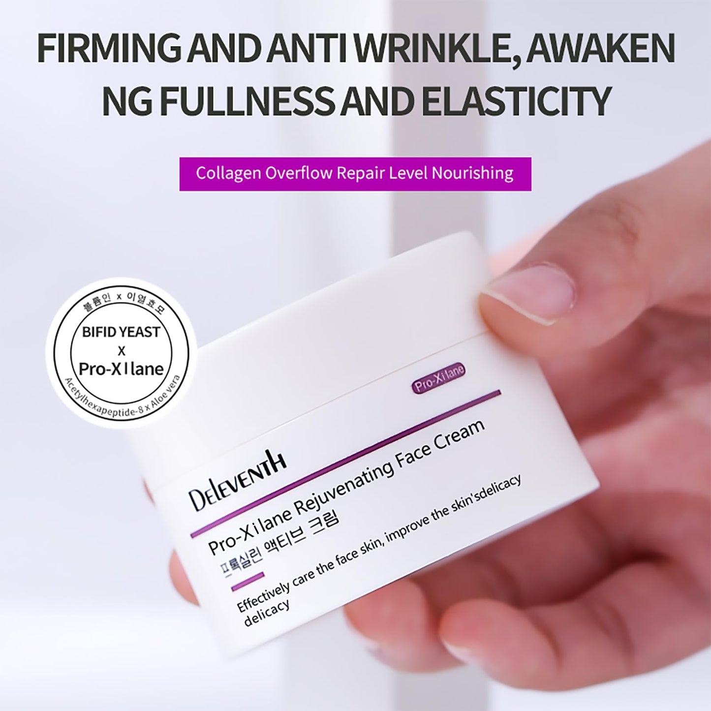 DEleventh Korean Brand Pro-Xilane Rejuvenating Face Cream 30g / Anti-Wrinkle, Anti-Aging, with Acetyl Hexapeptide-8 and Vitamin E for a Hydrated, Youthful, and Radiant Complexion