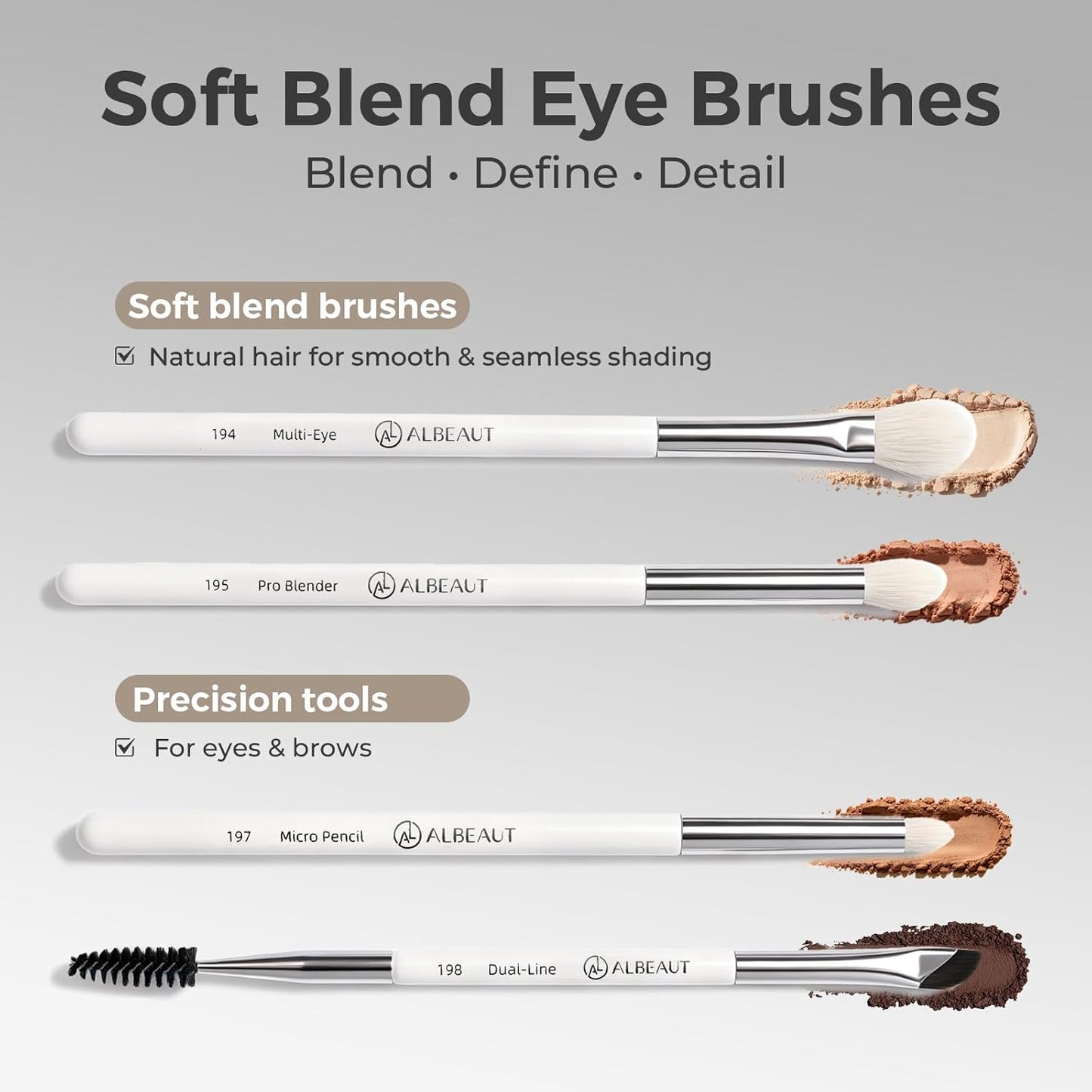 Makeup Brushes Set - 7-Piece Professional Face & Eyeshadow Brush Kit with Premium Bristles | Includes Travel Bag