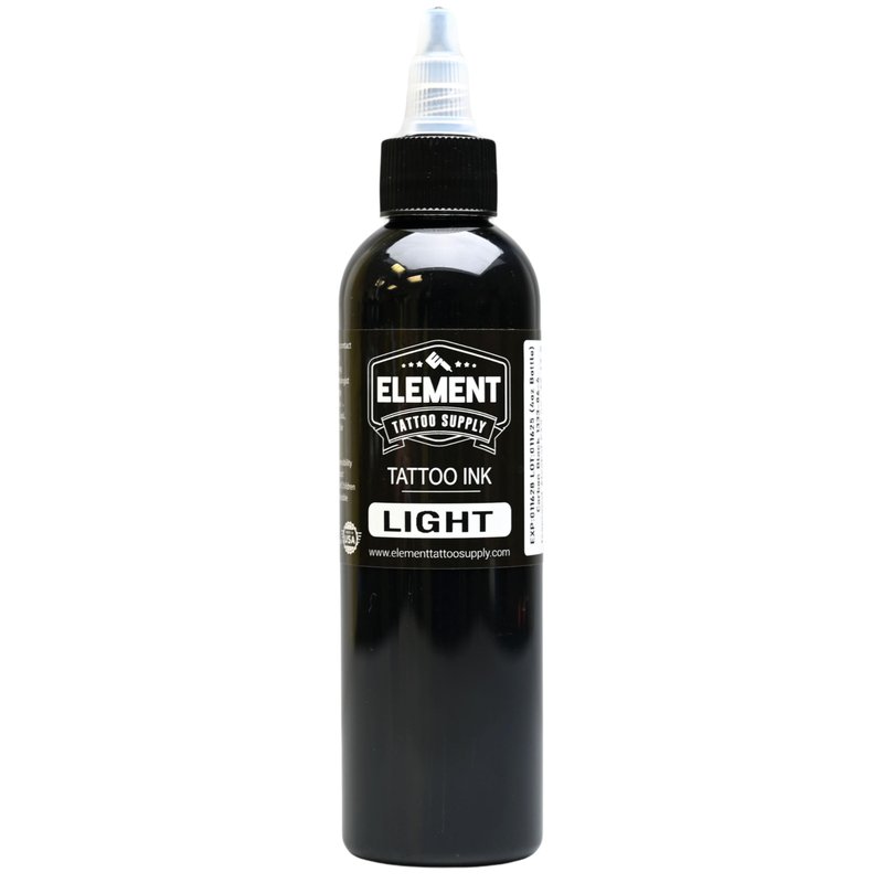Element Tattoo Supply Greywash Tattoo Ink Set Professional Tattooing Supplies Light Medium and Dark Shades for Outlining Shading and Blending 4oz Bottles