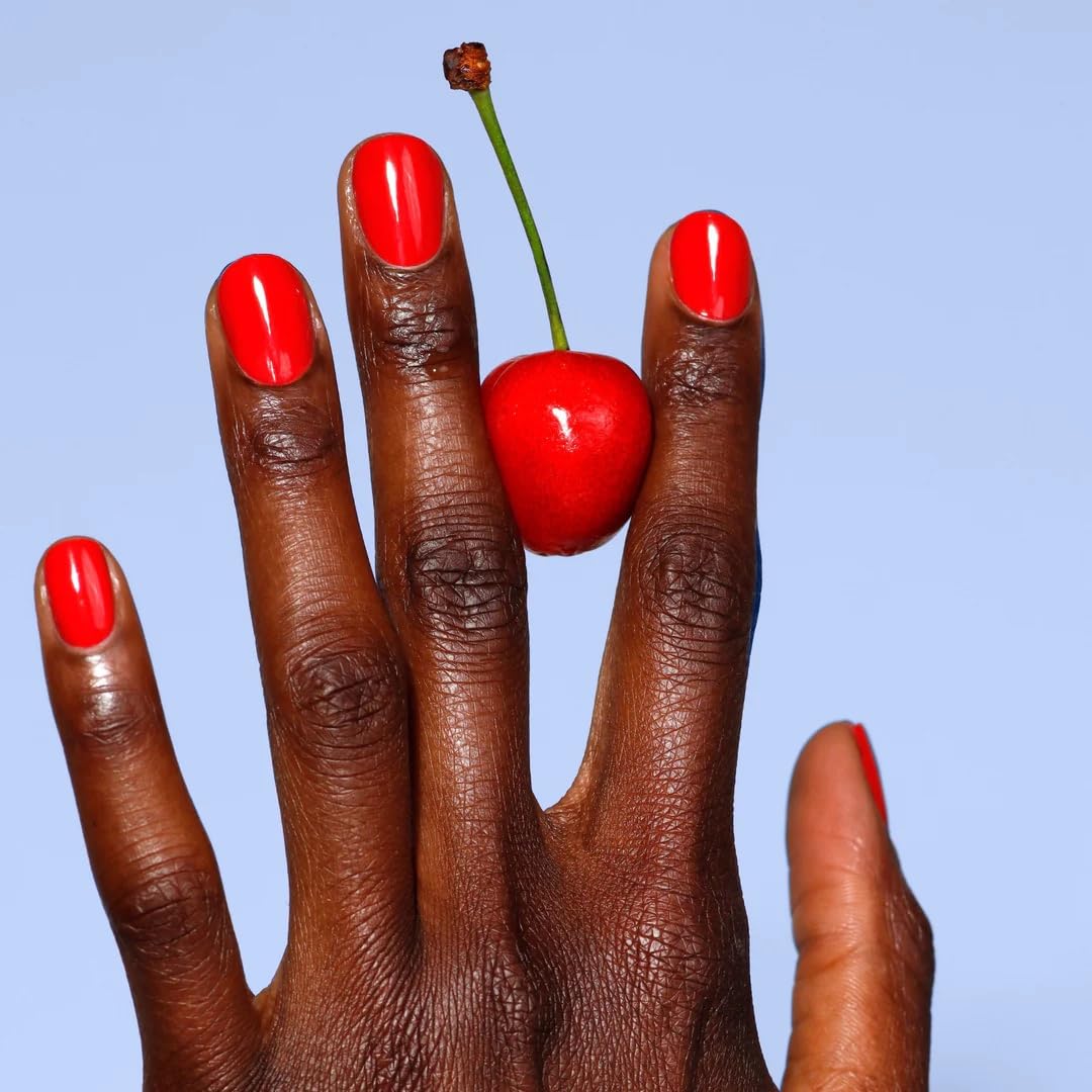 LONDONTOWN Lakur Nail Polish – Red, Maraschino Cherry, 0.4 Fl Oz, Long-Lasting, Streak-Free, Chip-Resistant | 21+ Free Non-Toxic Vegan Nail Color, Strengthens & Hydrates Nails