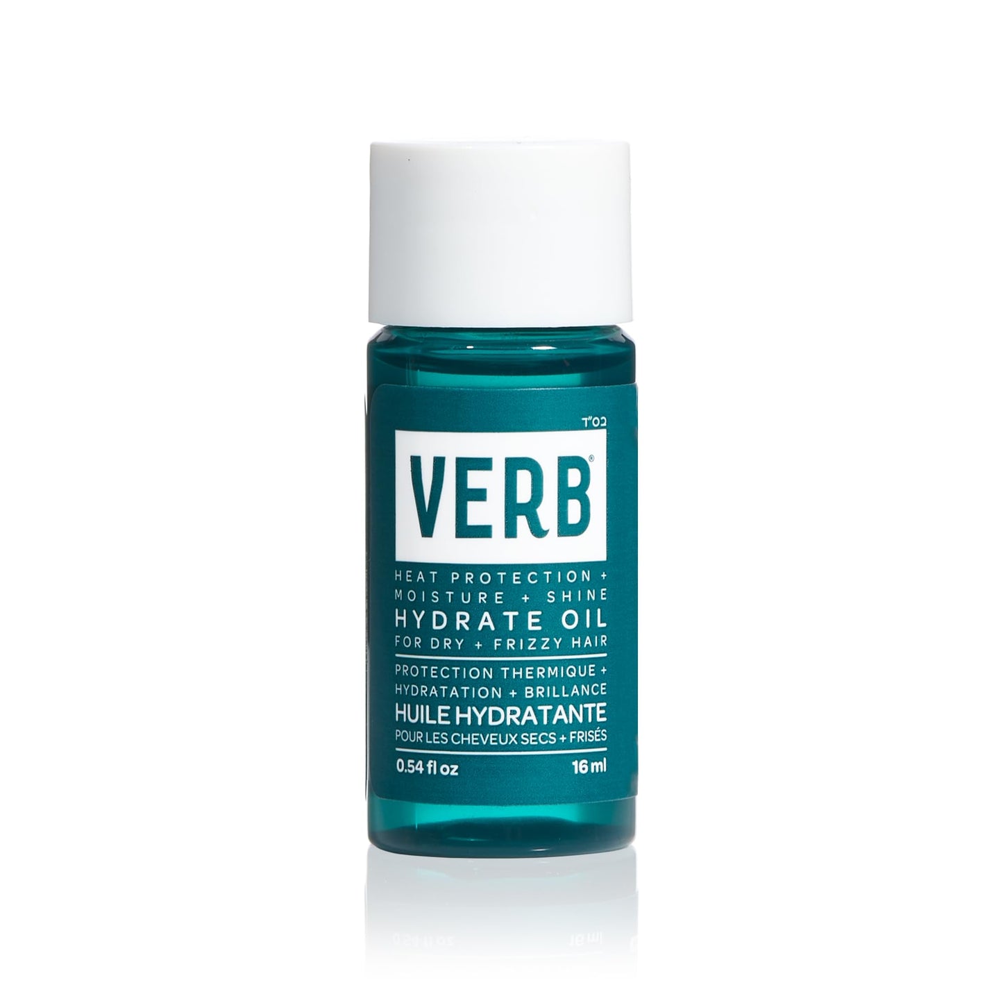 VERB Hydrate Oil Deluxe Sample - Add Moisture -Increases Shine - Smooth Frizz - Heat Protection for Dry + Frizzy Hair - Amber + Warm Jasmine Scent