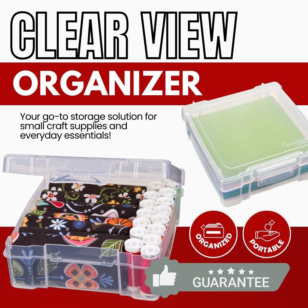 ArtBin 6953AB ClearView 6" x 6" Box Art & Craft Organizer, [1] Plastic Storage Case, Clear
