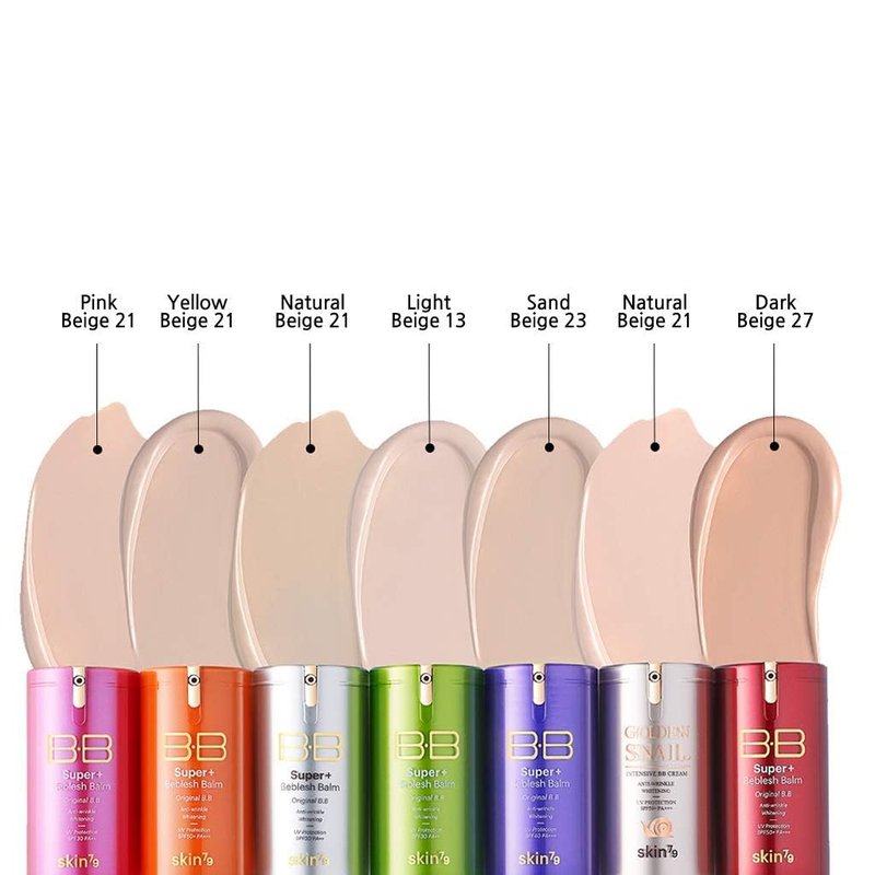SKIN79 Gold BB Super Plus Beblesh Balm Cream 40g 1 Pack - Made in Korea, US Exclusive Version K Beauty Flawless Radiant Base Foundation Makeup Blemish Cover Tinted Moisturizer Natural 21 Color